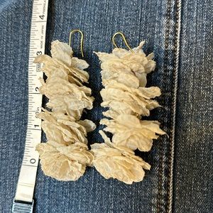 Anthropologie floral fabric gorgeous earrings